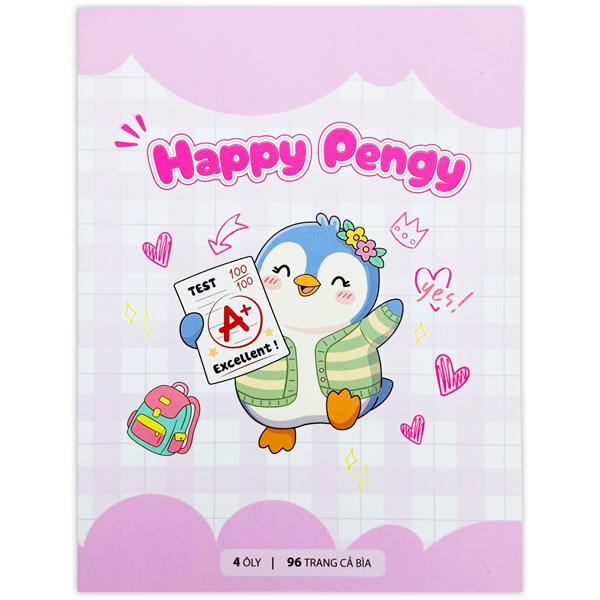 Tập Học Sinh Pengy's Diary - 4 Ô Ly Vuông - 96 Trang 100gsm - The Sun - Happy