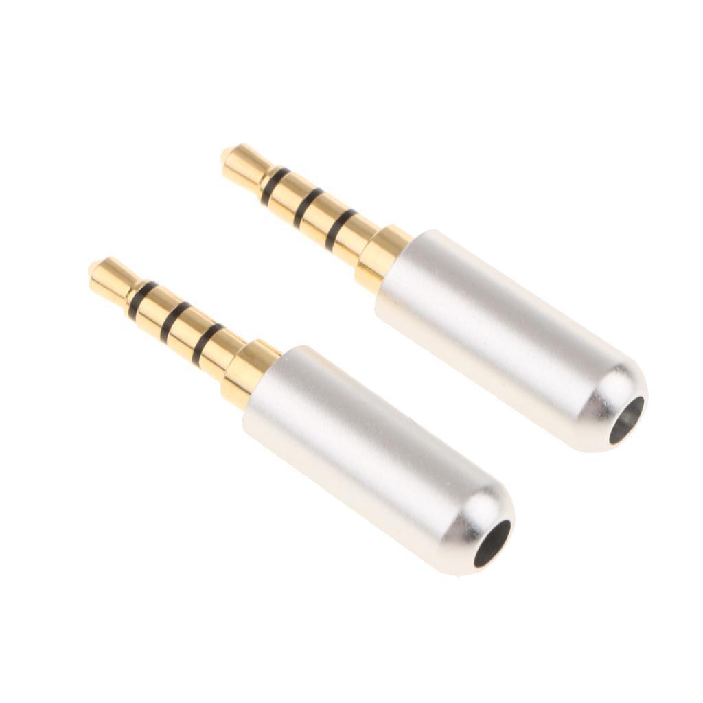 2 Piece 3.5mm Jack RCA Adapter Audio Earphone Jack Connector