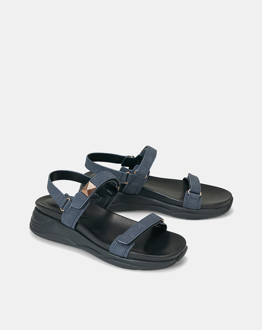 Giày Sandal Nữ 5cm Thời Trang JUNO Thể Thao Phối Khoá Trang Trí SD05103