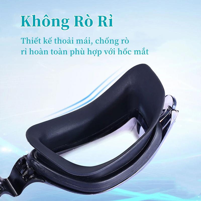 ̣̣̣̣Kính bơi người lớn,kính bơi tráng gương cao cấp mắt kiếng bơi chống tia UV, chống sương mù có bịt tai