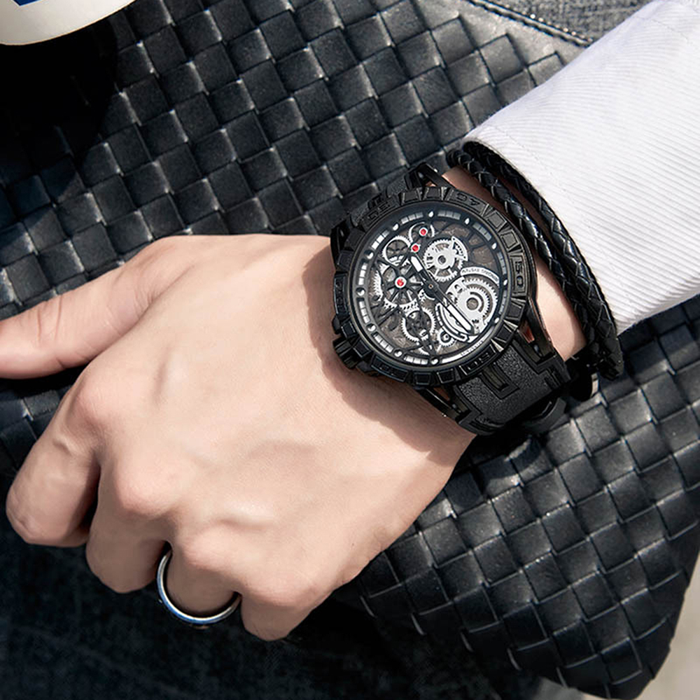 Đồng hồ đeo tay nam Quartz Dây da 3ATM dành cho nam giới