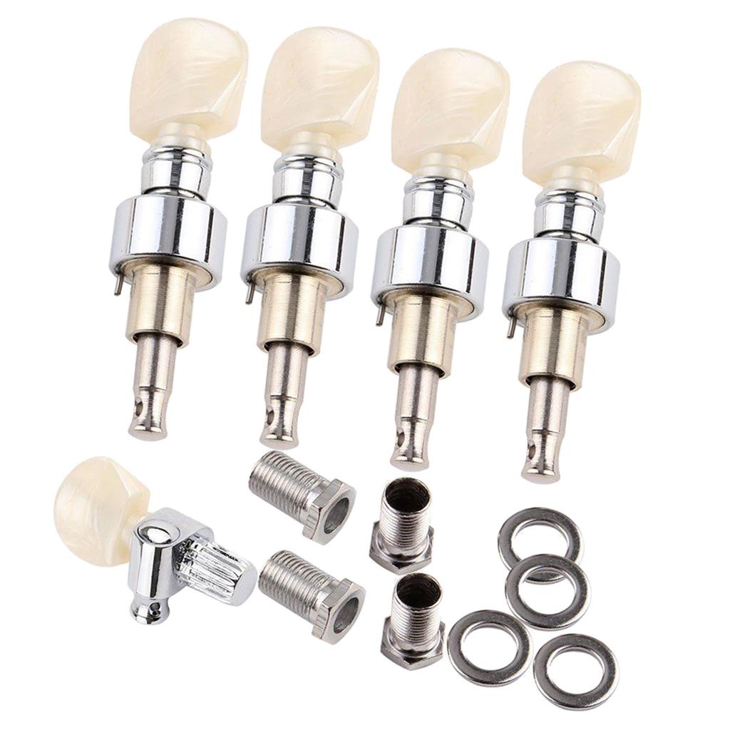 Sunnimix 5 Dây Đàn Banjo Pearled Nút Chỉnh Chốt Chỉnh Âm Máy Đầu 5 Chiếc Bạc