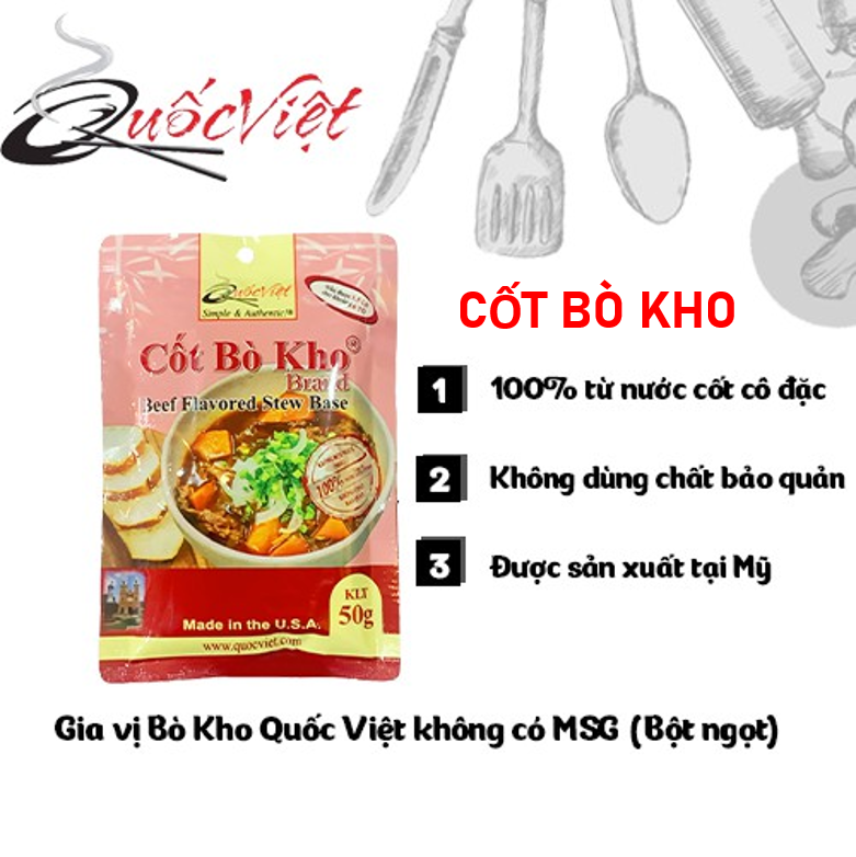 COMBO 2 gói gia vị Cốt bò kho Quốc Việt - 2 x 50g - VN10516