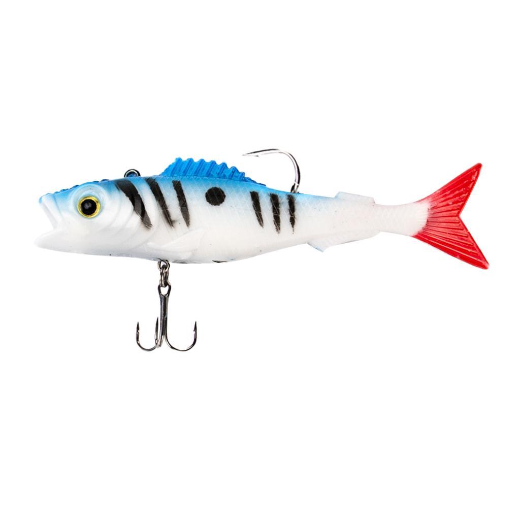 3Pcs Lifelike 3D Eyes Simulation Soft Fishing Lure 12cm Artificial Bait Swimbaits