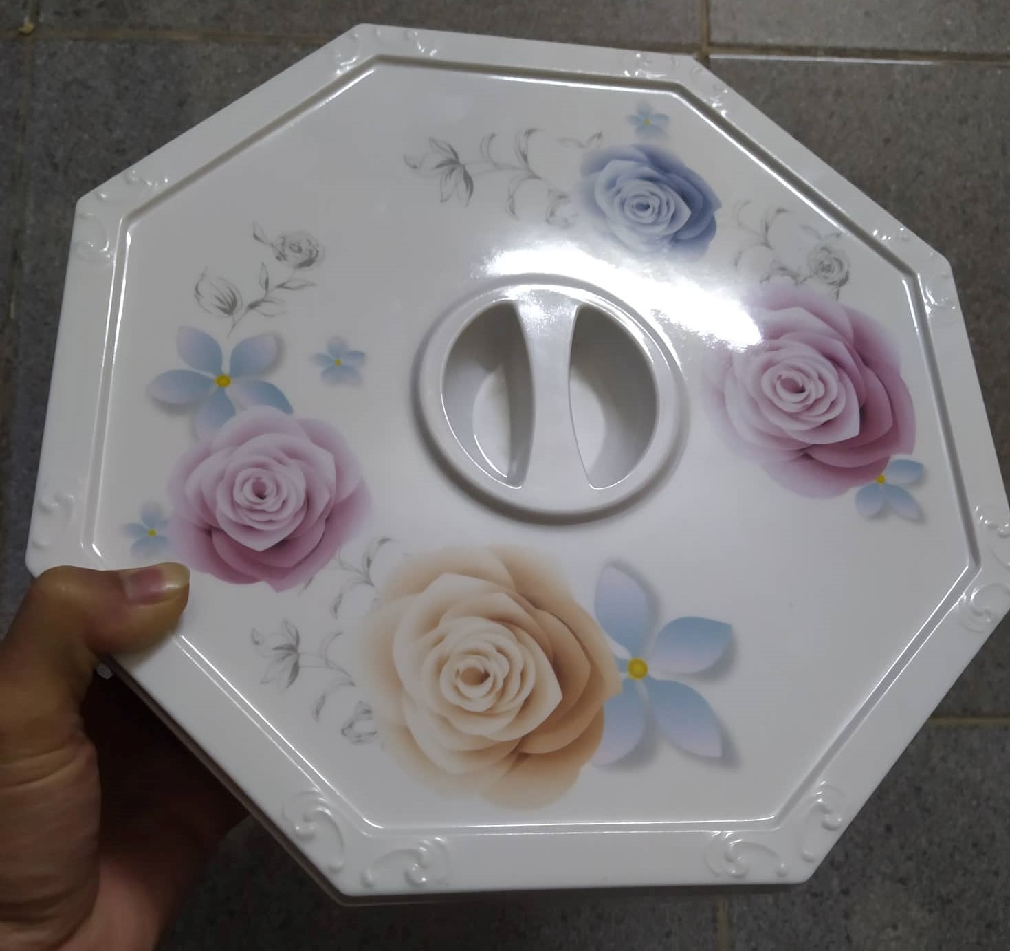 khay mứt hình bát giác