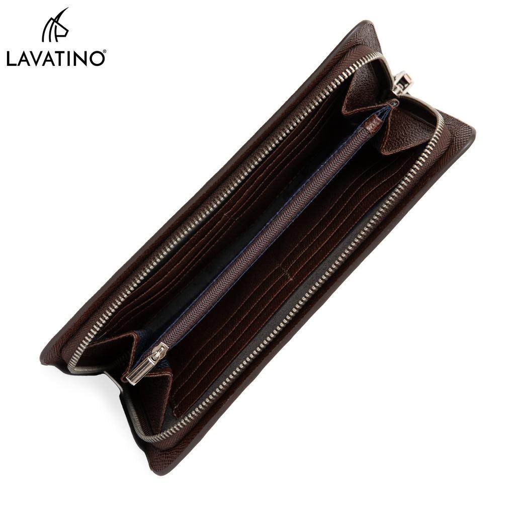 Ví Nam Cầm Tay VICTOR Clutch Da Bò Thật Cao Cấp Thiết Kế 1 Khoá Chính Hãng LAVATINO - CLB24