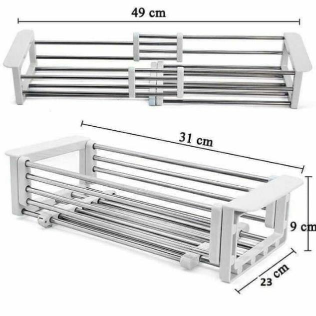 Giá Rút Gọn Inox Bồn Rửa Bát- Khay Úp Chậu Rửa Bát Tiện lợi