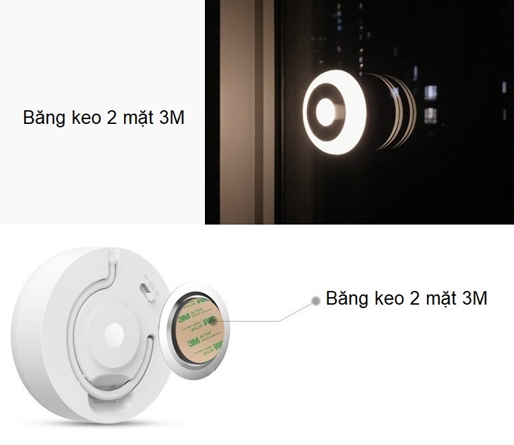 Đèn LED cảm biến hồng ngoại tích hợp móc treo độc đáo, cổng sạc USB (Tặng đèn led cắm cổng USB mini- màu ngẫu nhiên)