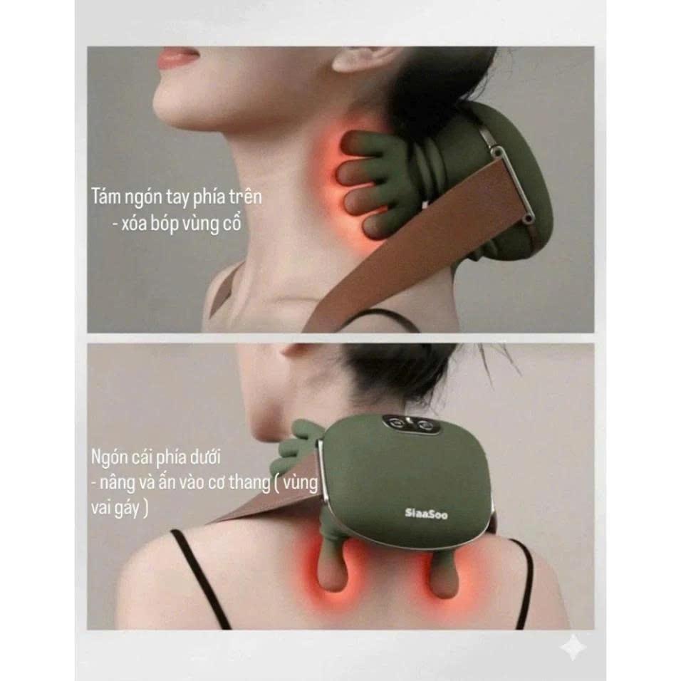 Máy massage cổ vai gáy siêu nhẹ chỉ 0,76 kg nhỏ bằng bàn tay, mô phỏng như với bàn tay thực