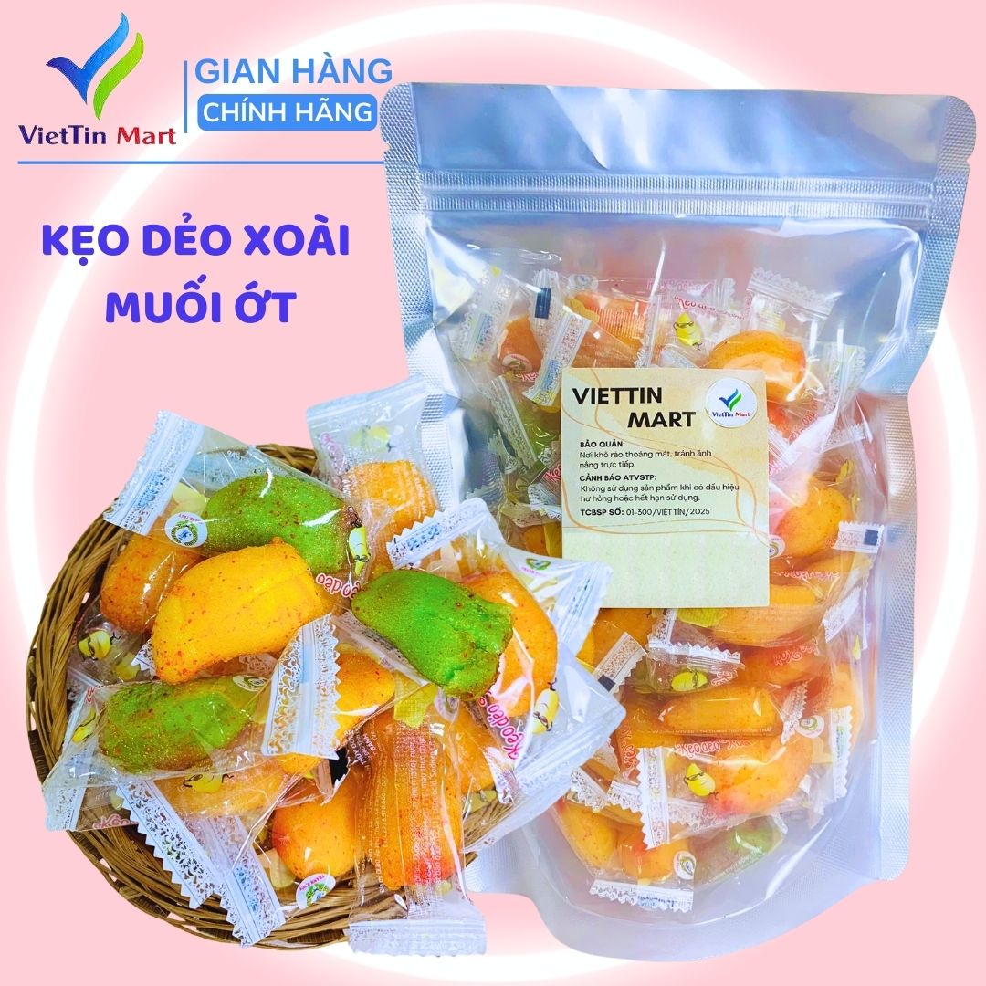 Kẹo Dẻo Hương Xoài vị Muối Ớt 500g Viettin Mart