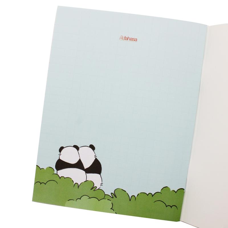 Combo 10 Tập Học Sinh Fluffy Panda - Miền Nam - 4 Ô Ly - 96 Trang 80gsm - The Sun 01 - The Sun 03 - Tặng Nhãn Vở Kèm Sticker