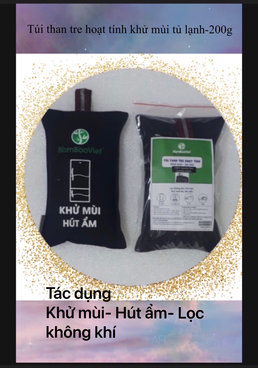 TÚI THAN TRE HOẠT TÍNH KHỬ MÙI TỦ LẠNH (200 GR)