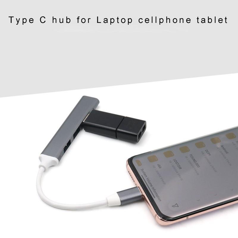 Bộ chia cổng usb type C sang 3 cổng usb 2.0+usb 3.0 cho điện thoại/máy tính bảng/laptop