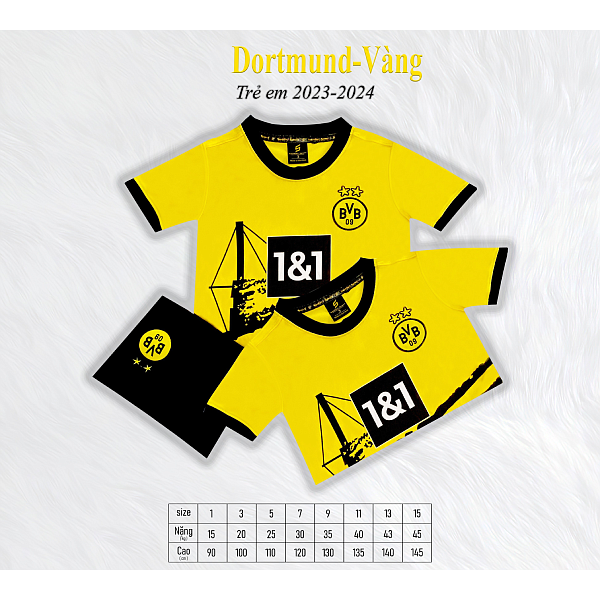Bộ Quần Áo Bóng Đá Trẻ Em – CLB.Dortmund
