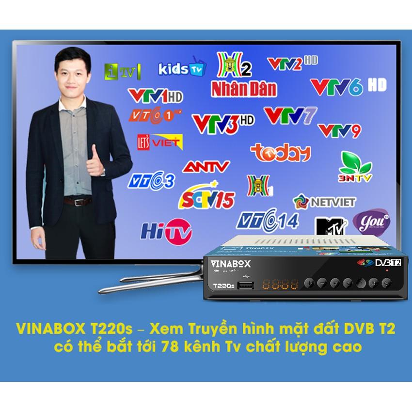 Đầu thu KTS DVB-T2 Vinabox T220S - hàng chính hãng