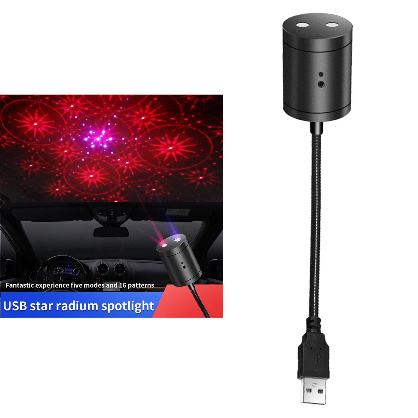 Mini USB LED Car Roof Ceiling Star Night Lights Projector Light Car Atmosphere Light Christmas Ornament
