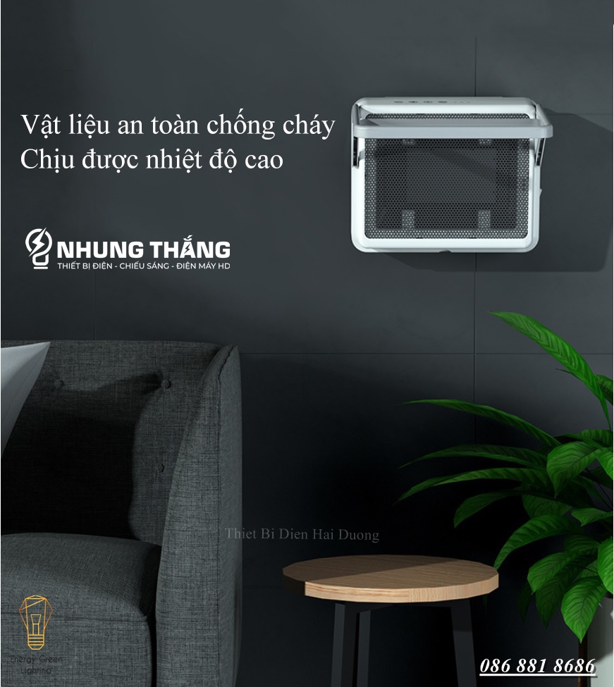 Máy Sưởi Treo Tường Phòng Tắm , Phòng Vệ Sinh C12 - Sưởi Gốm PTC - Chống Thấm Nước - Tiết Kiệm Điện Năng - Có Video