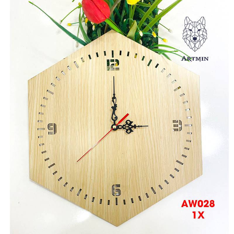 AW028 - Đồng Hồ Gỗ Decor Cách Tân – Đồng Hồ Treo Tường Trang Trí Nhà Độc Lạ