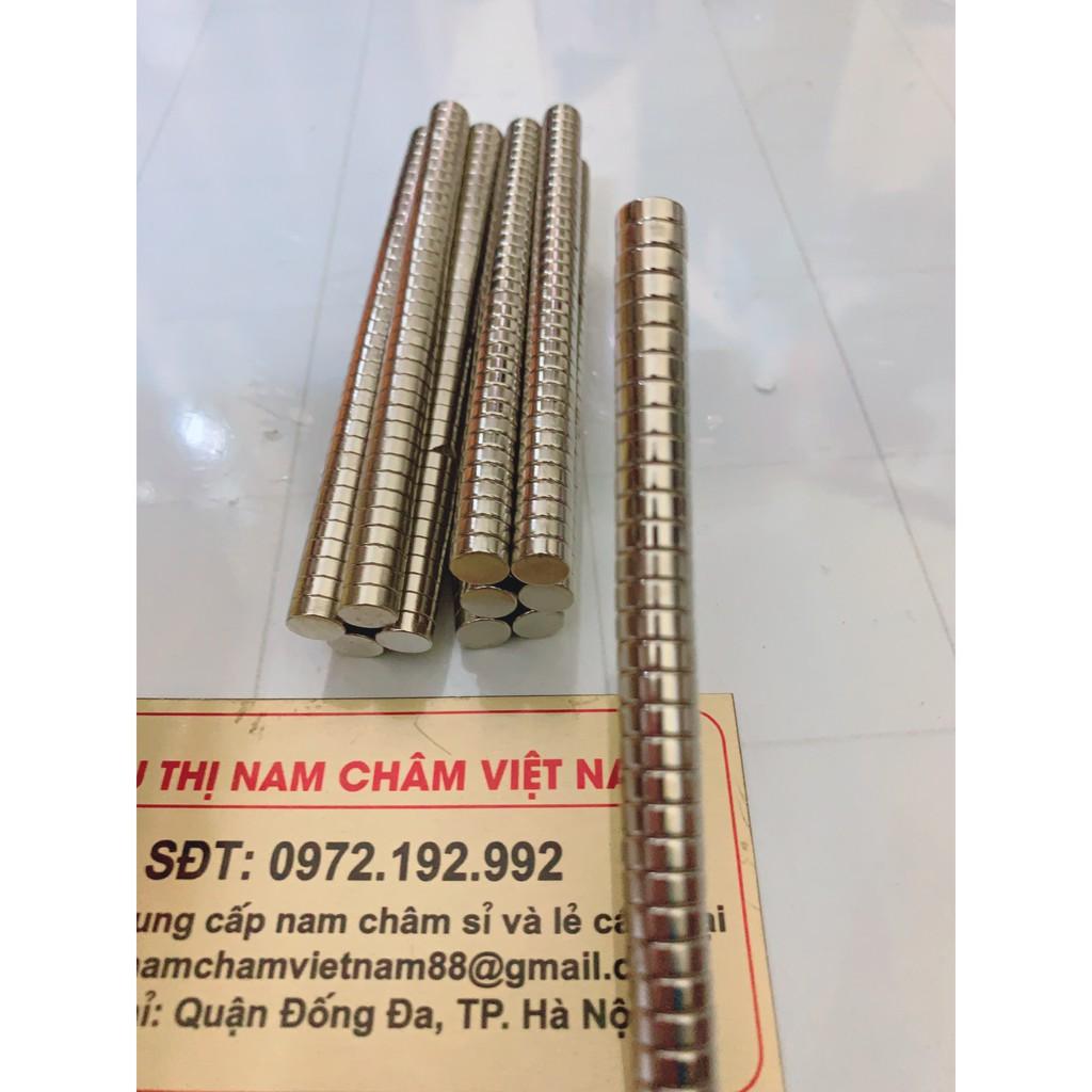 Nam châm viên đất hiếm 8x3mm (HÀNG TỐT)