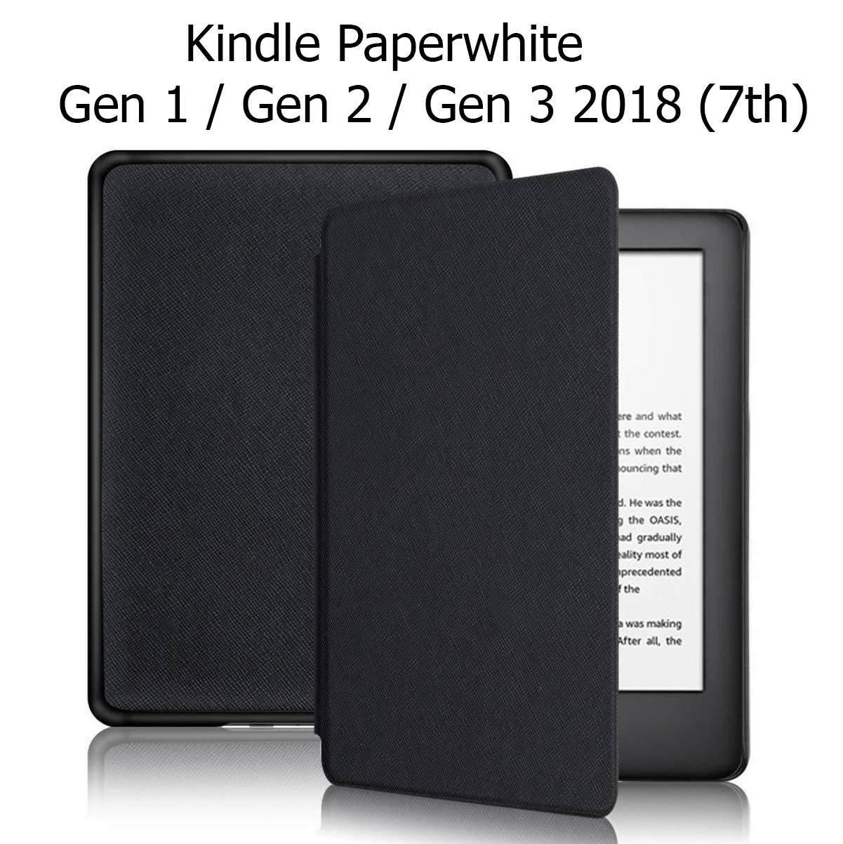 Hình ảnh Bao Da Cover Cho Máy Đọc Sách Kindle Paperwhite Gen 1 / Gen 2 / Gen 3 2018 (7th) Nhựa Xước