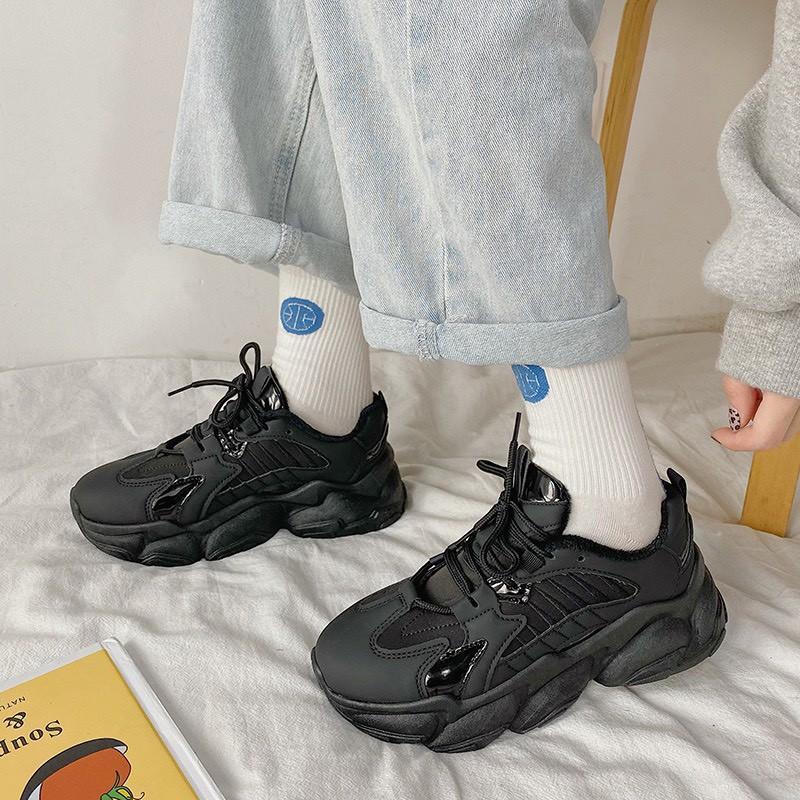 Giầy thể thao nữ đế 5 phân trơn màu