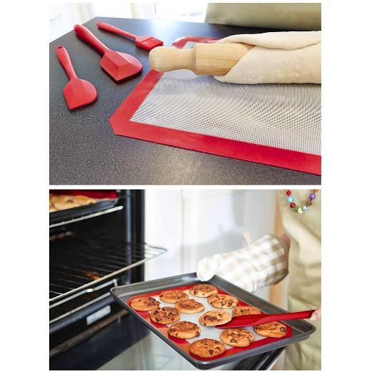 Phới vét bột 28cm phới đúc cán liền - silicon spatula