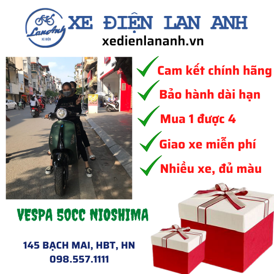 XE GA 50CC VESPA NIOSHIMA PLUS ĐÈN TRÒN 2022