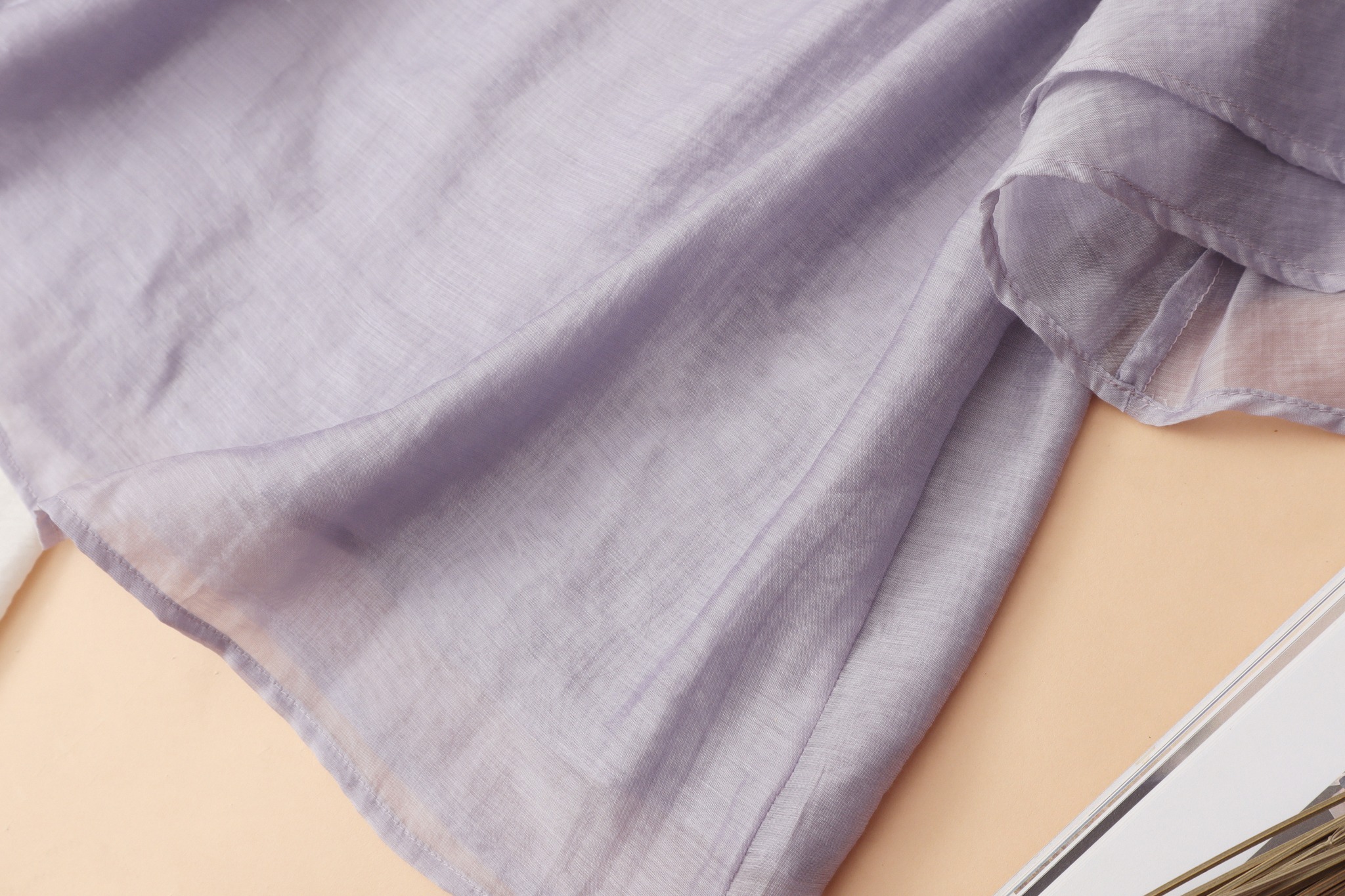 Áo tơ cotton KACHISA cánh tiên màu tím violet