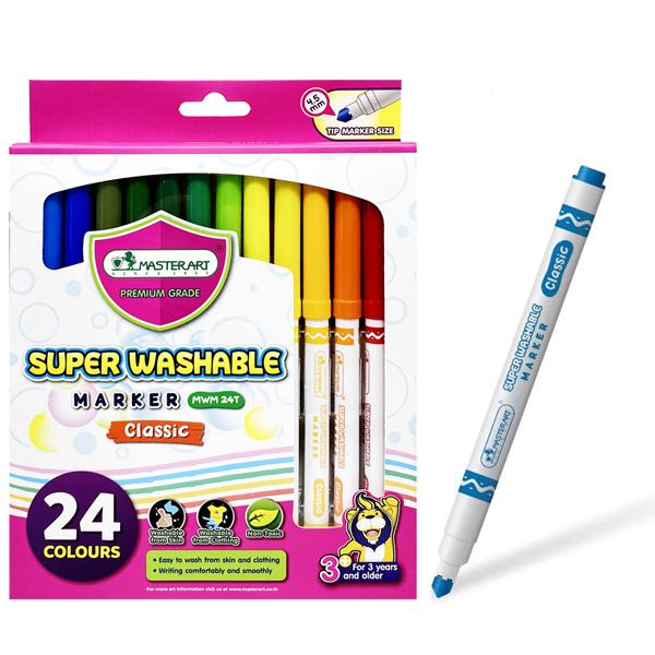 Hộp 24 Bút Lông Màu Xóa Được Màu Classic - Masterart