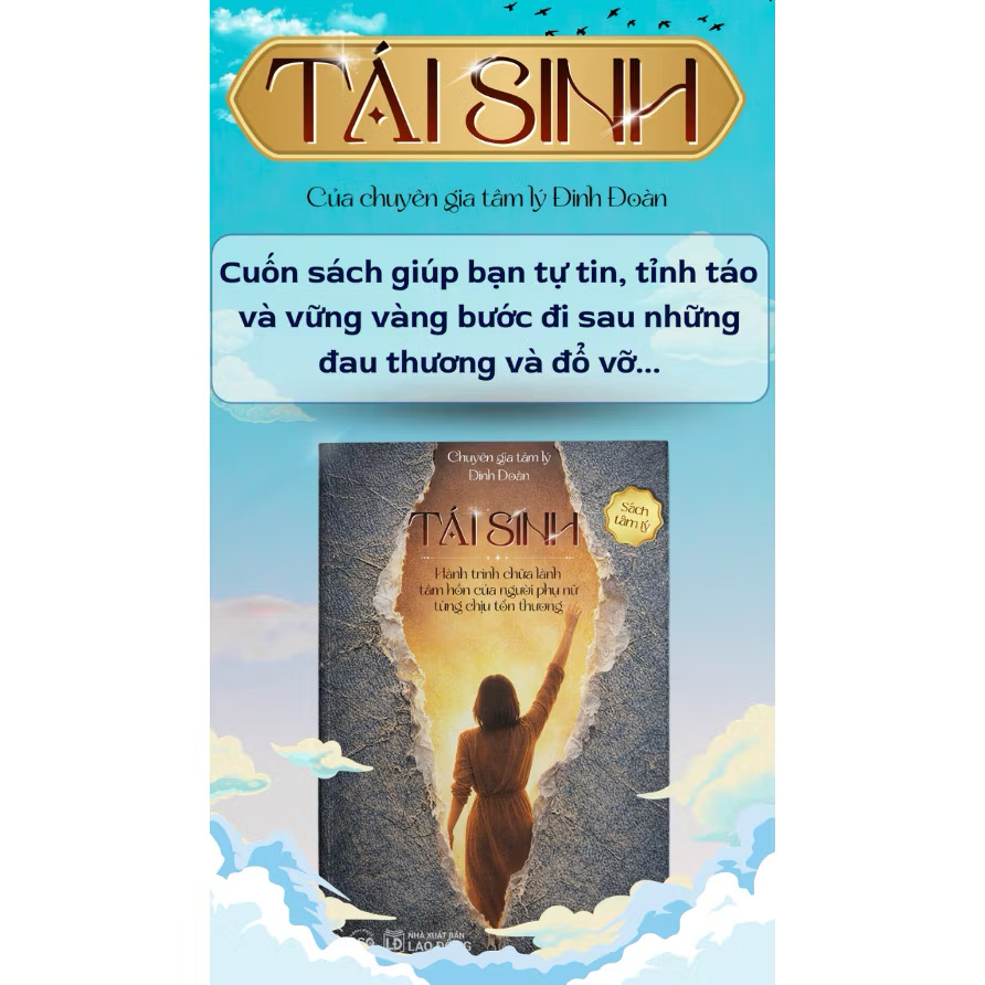 Sách Tái Sinh - Chuyên gia tâm lý Đinh Đoàn ( SP chính hãng), tặng kèm audio nghe.