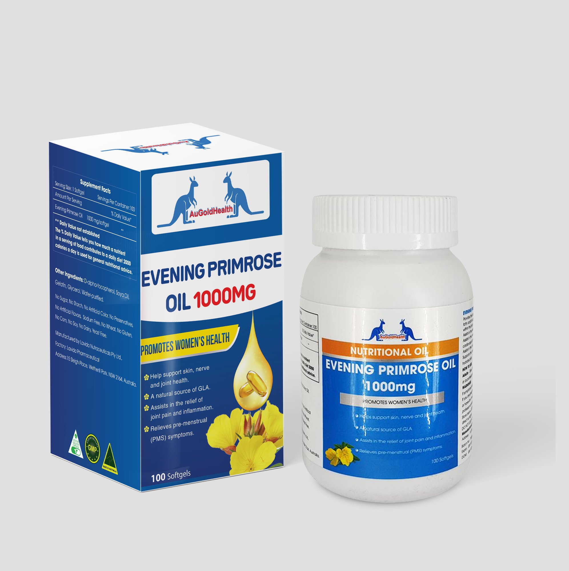 Viên Uống Điều Hòa Hormone Nữ Tinh Dầu Hoa Anh Thảo 1000mg AUGOHEALTH