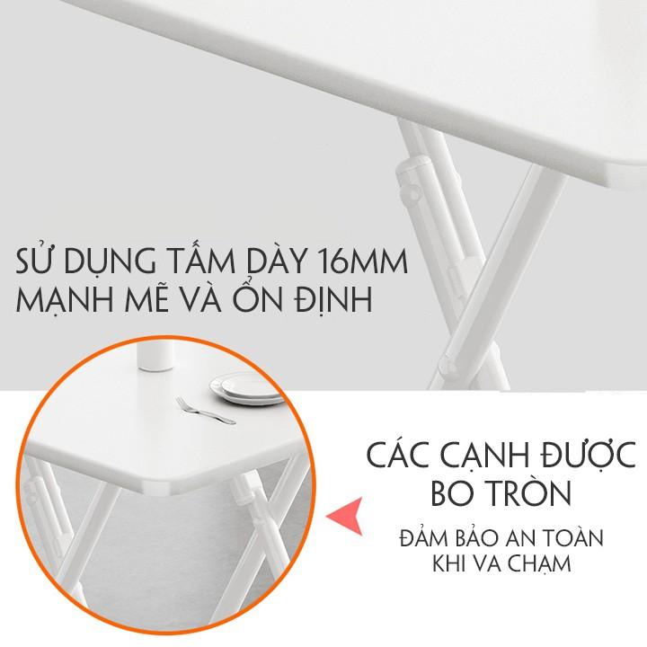 Bàn ăn gấp gọn, bàn cà phê gấp gọn chất liệu chịu nhiệt chịu lực cực tốt . kích thước 120x60x74 cm