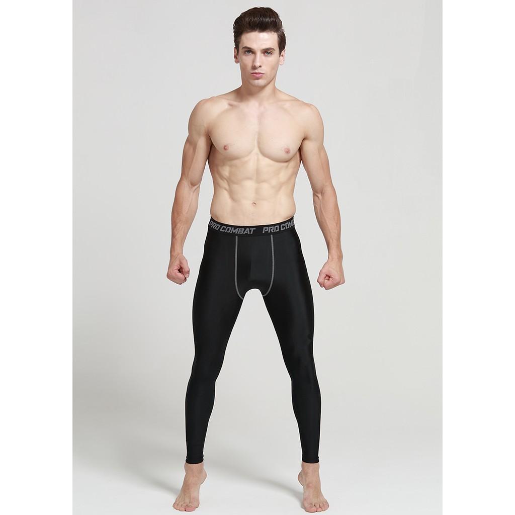 Quần Giữ Nhiệt Nam, Quần Tập Gym Jogger LEGGING Nam Lót Trong Dài Pro Combat Thể Thao Bóng Rổ Đá Bóng