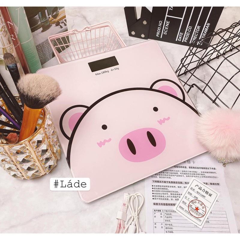 CÂN SỨC KHỎE ĐIỆN TỬ THÔNG MINH HÌNH HEO CỰC HOT, CÂN ĐIỆN TỬ MINI - BỀN TỐT, ĐỘ CHÍNH XÁC CAO, CHỊU LỰC ĐẾN 180KG