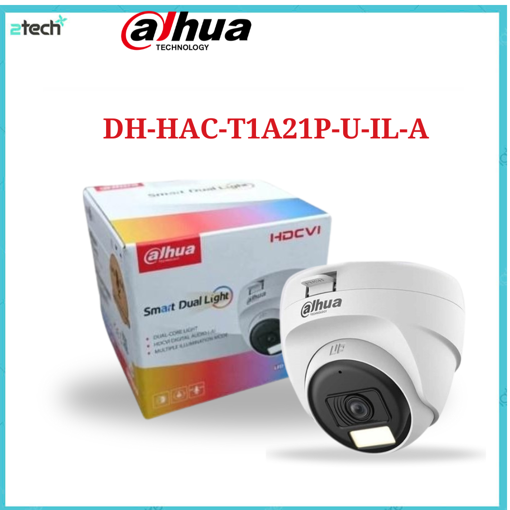 Camera Dahua 2 Mp DH HAC T1A21P 1080P - Dome Bán Cầu Trong Nhà - Hàng chính hãng