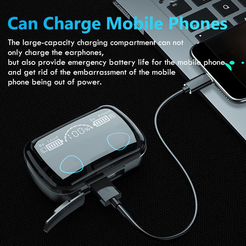 TWS Bluetooth 5.1 3500MAh Sạc Hộp Tai Nghe Không Dây 9D Stereo Thể Thao Chống Thấm Nước Tai Nghe Nhét Tai Tai Nghe Có Micro