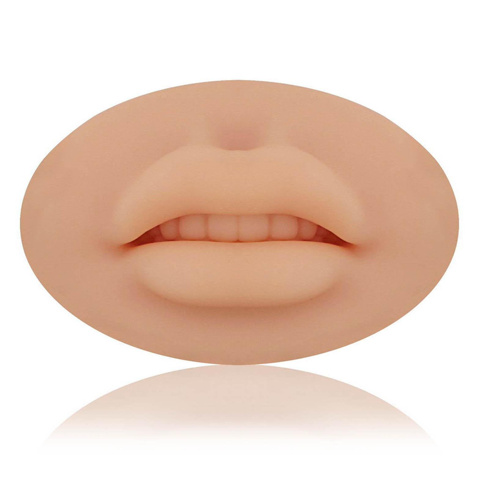 3x 5D Silicone Lips Practice Permanent Soft for Beginners Piercing Practice