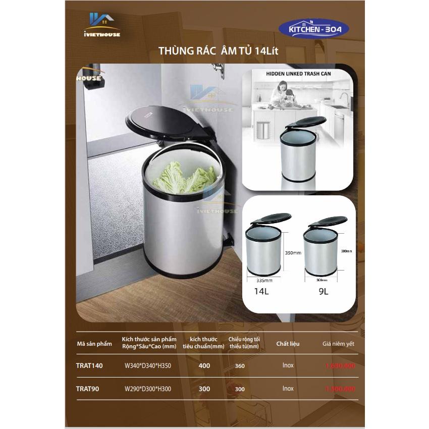Thùng rác gắn cánh cho tủ bếp