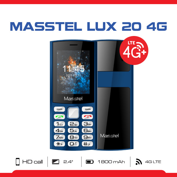 Hình ảnh Điện thoại Masstel Lux 20 4G dành cho người lớn tuổi - Hàng chính hãng, Nguyên Seal