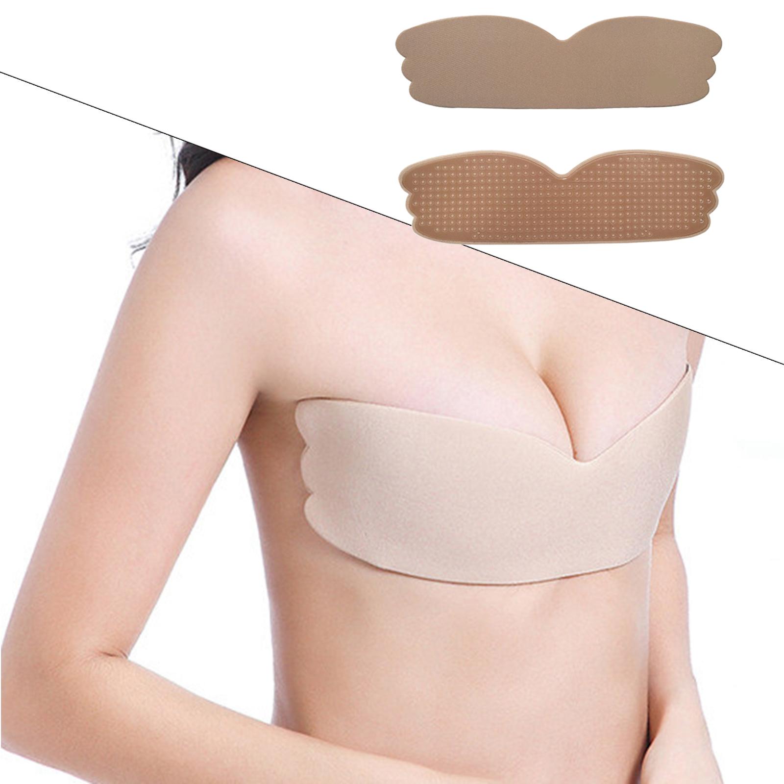 Women Lady Self Adhesive Bra Backless Strapless Push Up Invisible Sticky Bras
