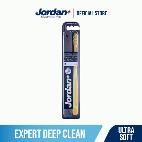 Combo 4 Bàn chải đánh răng Jordan Expert Deep Clean W/PP Case, Lông siêu mềm xoắn ốc 0.01mm &amp;amp; Công nghệ làm sạch sâu