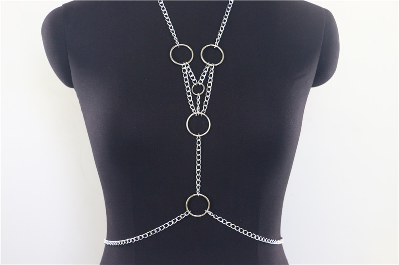 Body chain chuỗi xích titan body kết hợp thắt lưng và vòng cổ cá tính nổi bật