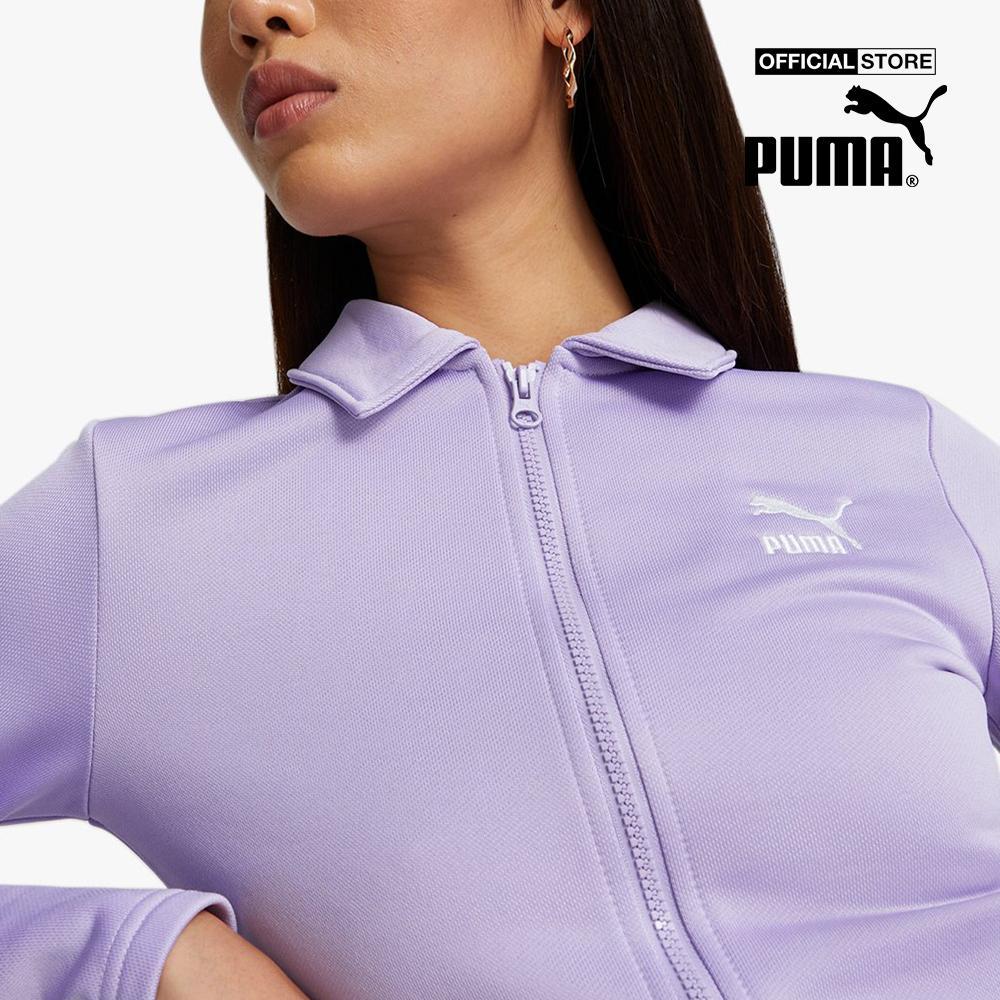 PUMA - Áo polo nữ tay dài phối zip Classics539004