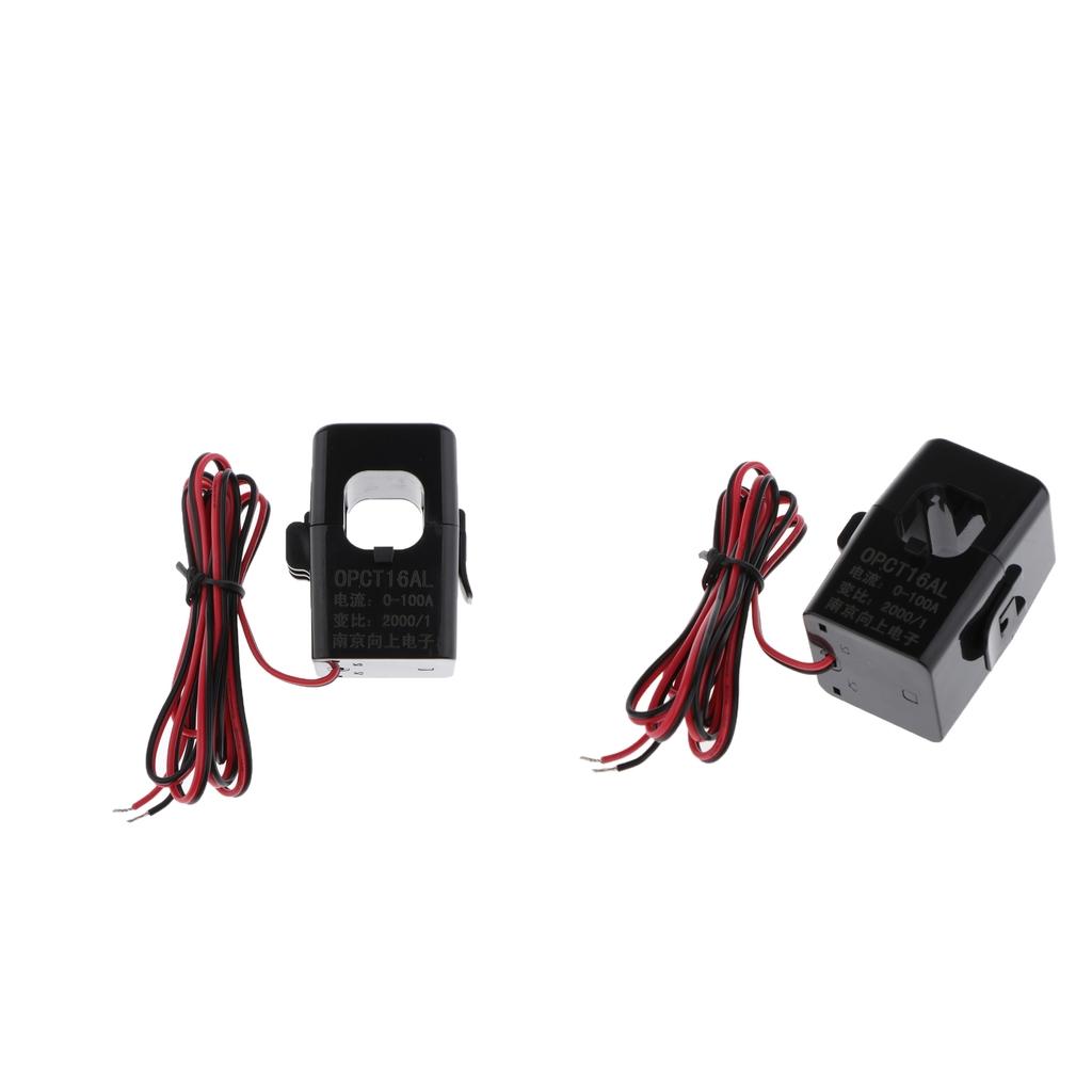 2 Pieces Ampere AC Current Sensor Split Core For 0 100A