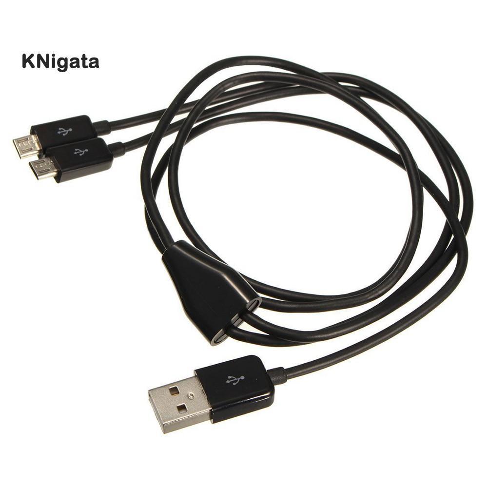 Dây cáp sạc truyền dữ liệu chia chữ Y 1 đầu cắm USB 2.0 sang 2 micro USB 2.0
