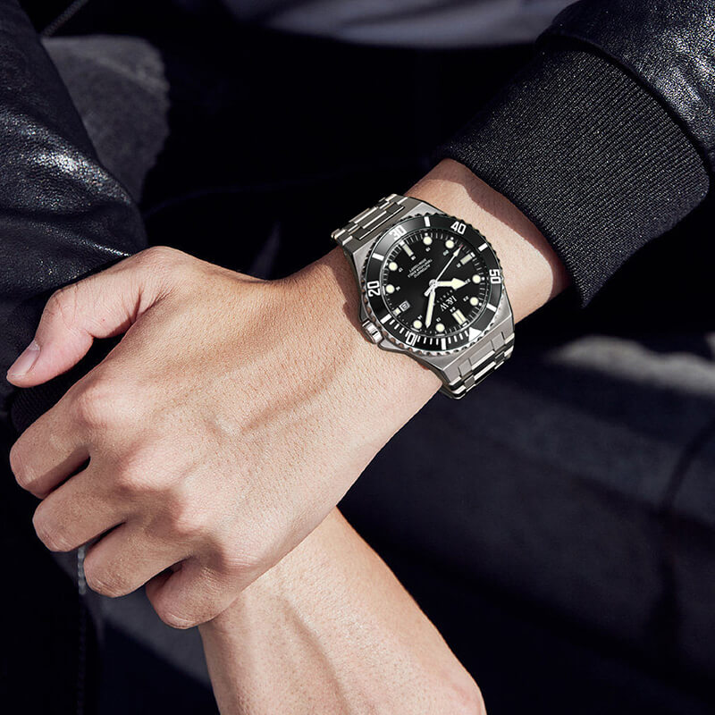 Đồng hồ nam chính hãng I&W Carnival 726G-T2 Hàng mới fullbox ,Kính chống xước,Chống nước 100m,BH 24 tháng,Máy Cơ Automatic,dây kim loại xịn