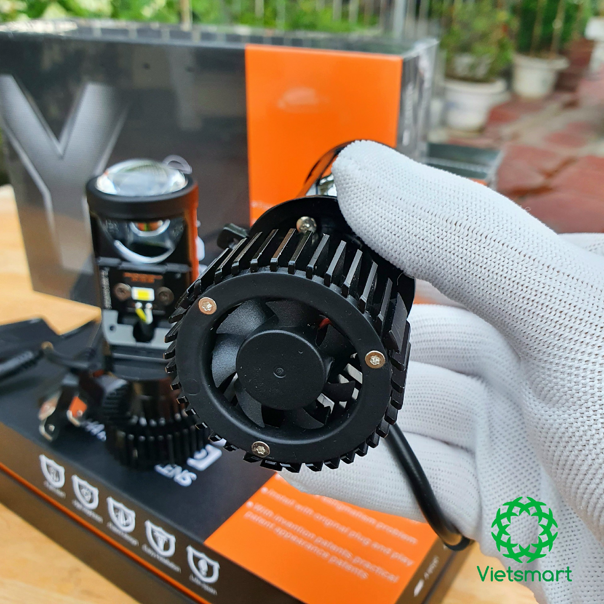 Đèn LED bi cầu mini Y6D 72W 6000K model 2022 chân H4 cho ô tô, xe máy