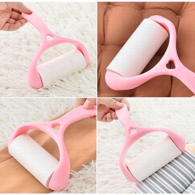 CÂY LĂN BỤI QUẦN ÁO HỒNG KÈM THÊM 2 CUỘN LĂN BỤI