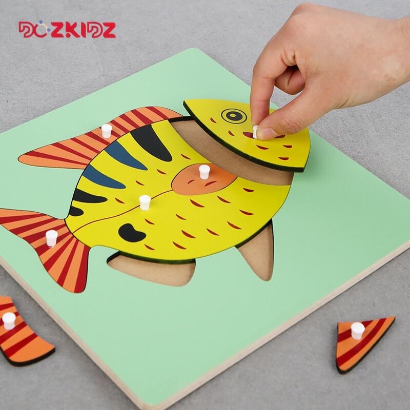 Đồ chơi gỗ - Giáo cụ sinh vật Montessori Tranh Ghép 8 Loại (Có Bán Rời) - DOZKIDZ