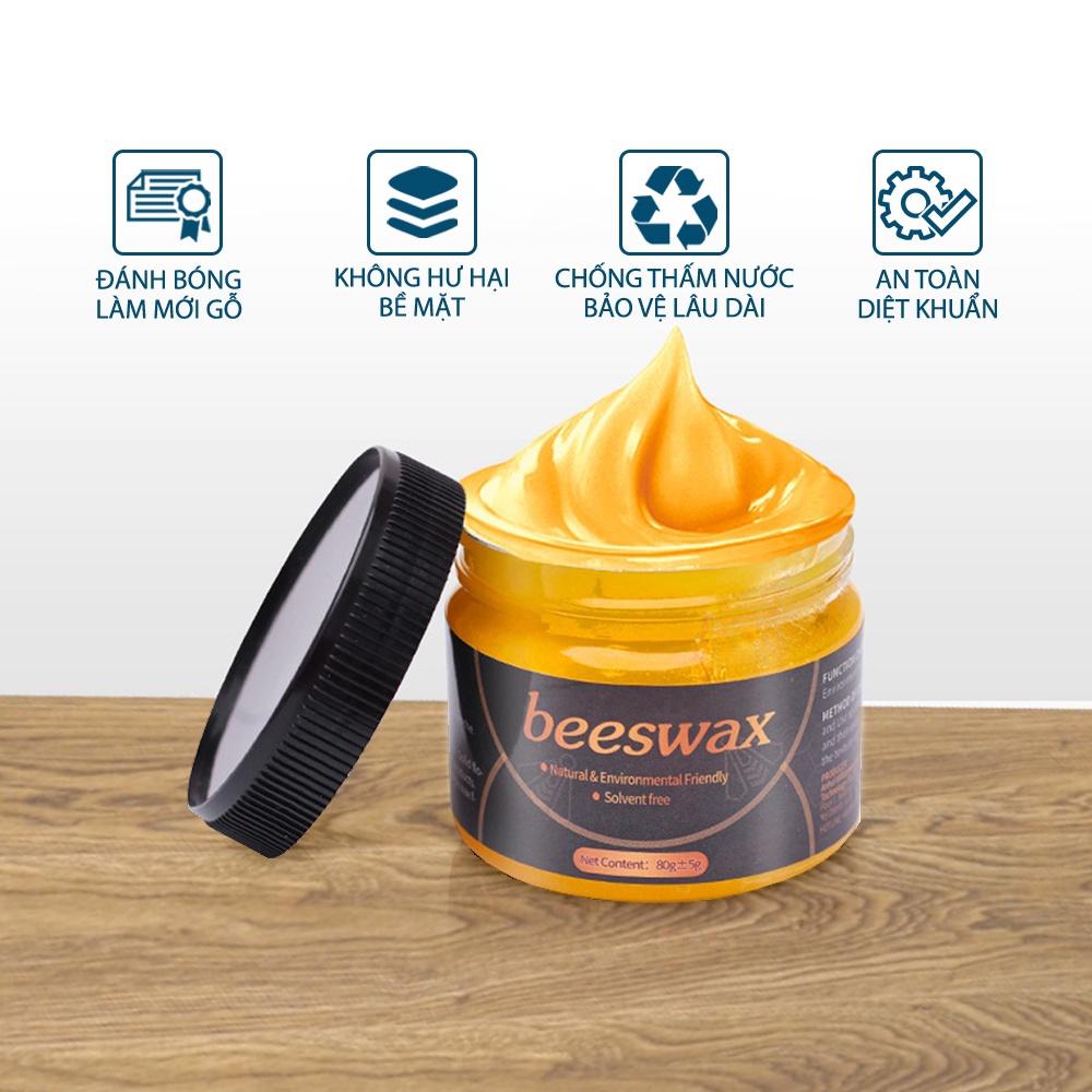 Sáp Ong Đánh Bóng Đồ Gỗ, Sàn Gỗ Mifan Beeswax 80gr - Làm mới, Phục hồi màu gỗ, vết xước bàn ghế, tủ, cửa gỗ